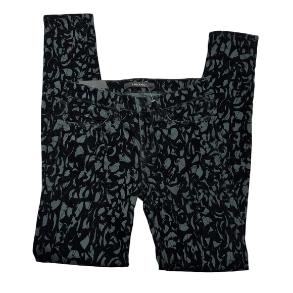 NWT New J BRAND Super Skinny Mid-Rise Olive BROCAD Jeans Size 25 - Picture 3 of 10